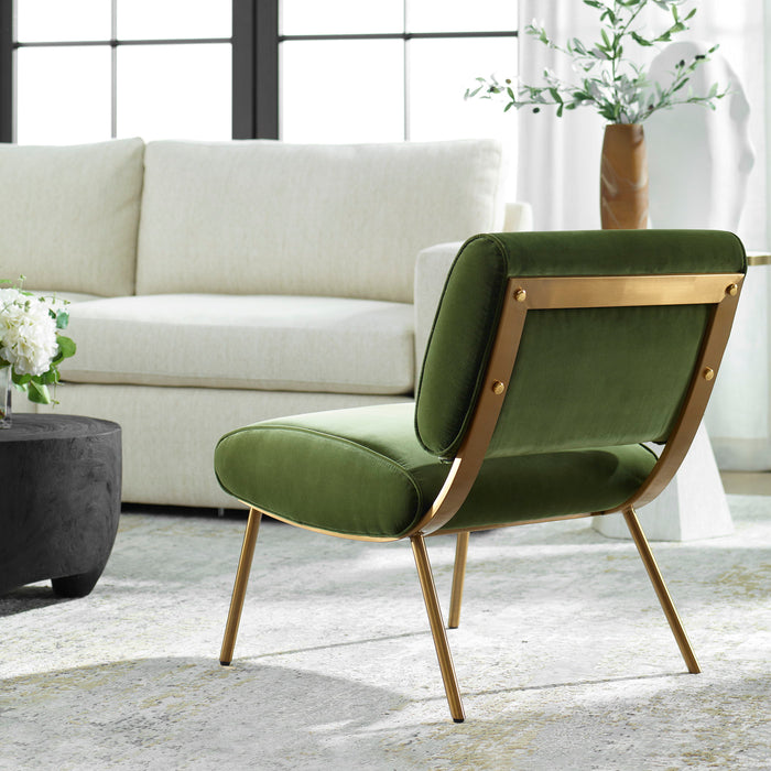 Knoll - Mid-Century Accent Chair - Green