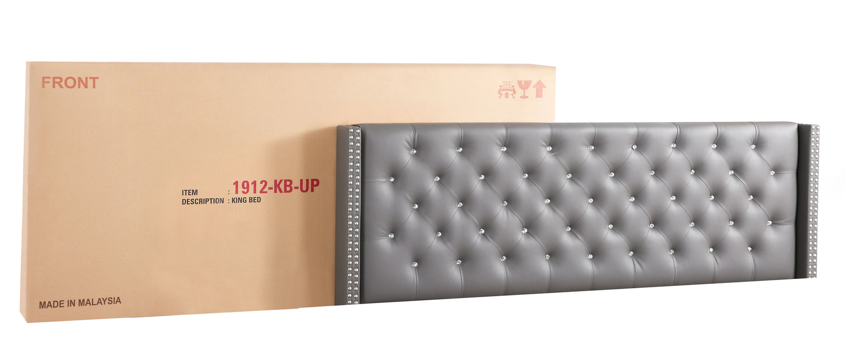 Upholstered Velvet Bed Transitional