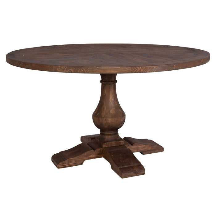 Stratford - Wood Round Dining Table - Dark Brown