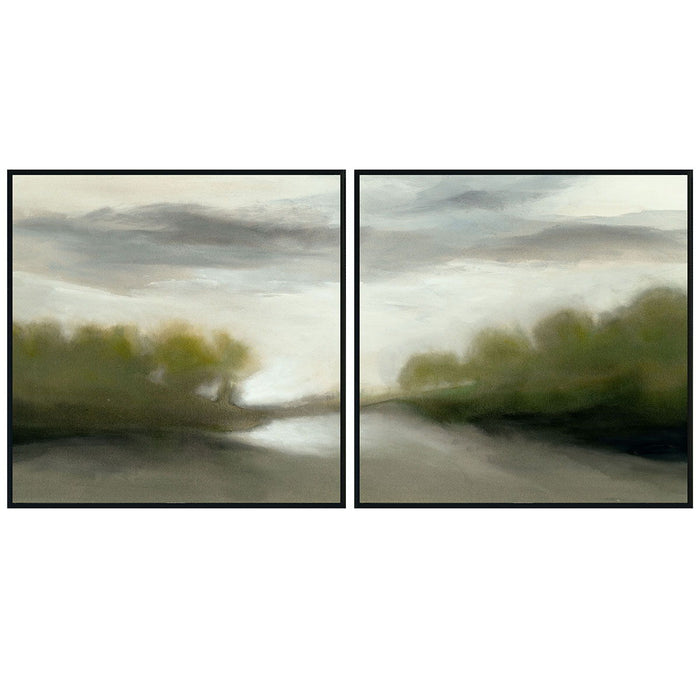 Bewildered - Painting 72' x 36' By Buddy Whitlock (Set of 2) - Black