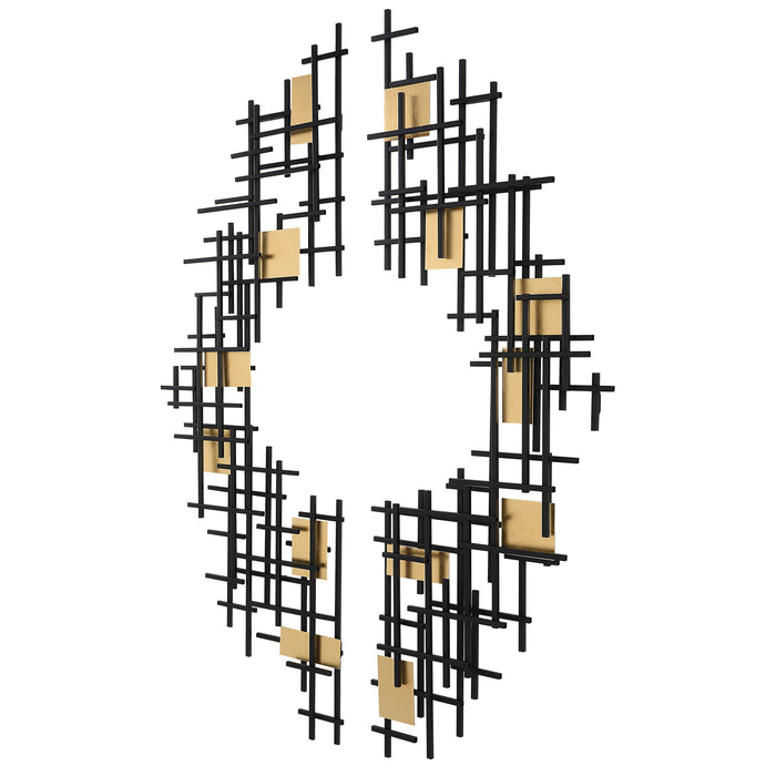 Reflection - Metal Grid Wall Decor (Set of 2) - Black