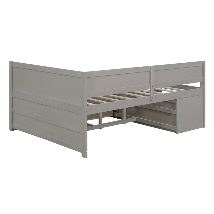 Daybed With Drawers And Shelves