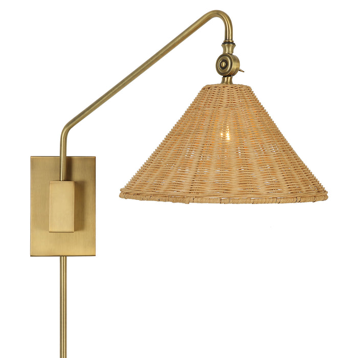 Phuvinh - 1 Light Rattan Shade Sconce - Beige