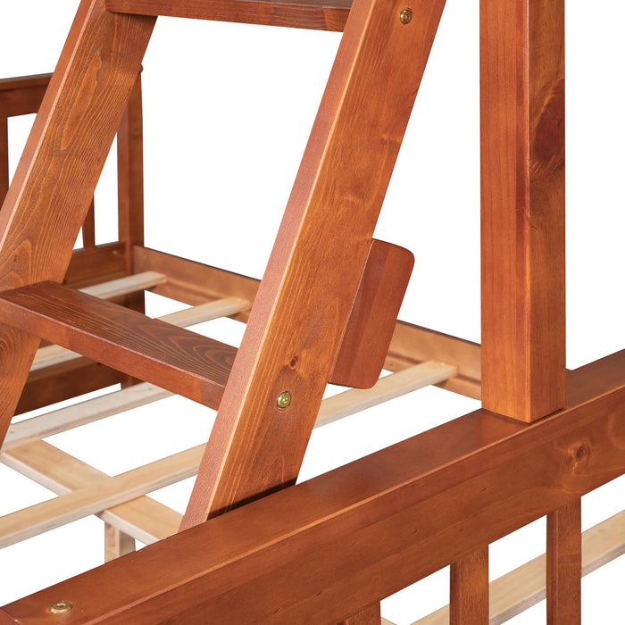 Bunk Bed With Ladders And 2 Storage Drawers