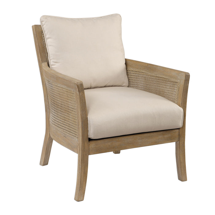 Encore - Natural Armchair - White