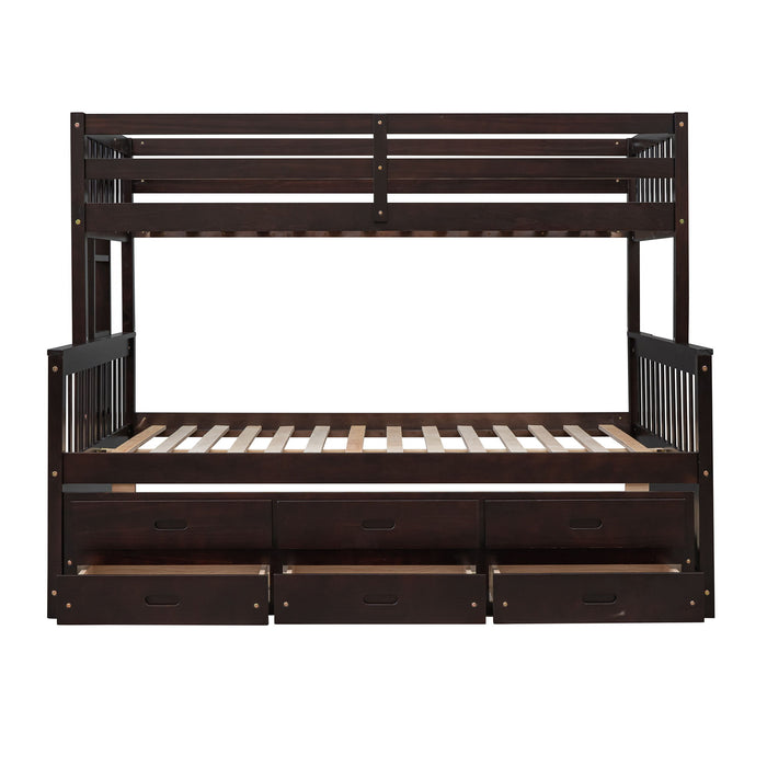Bunk Bed With Twin Size Trundle And Drawers