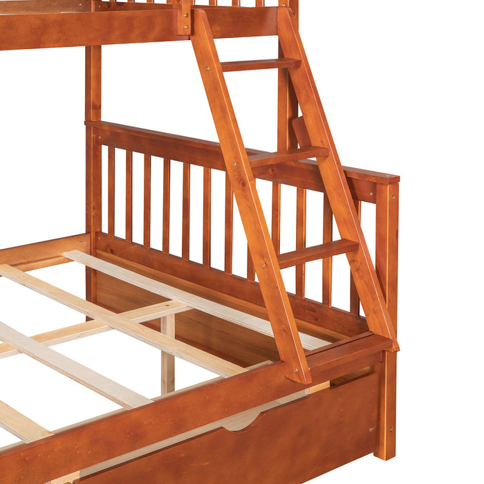 Bunk Bed With Ladders And 2 Storage Drawers