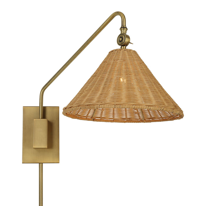 Phuvinh - 1 Light Rattan Shade Sconce - Beige