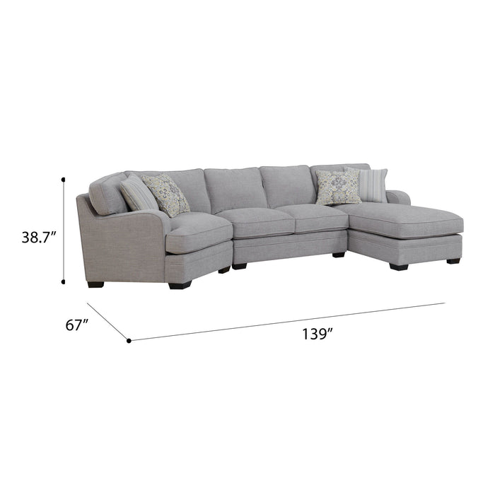 Analiese - Sectional - Dove Gray