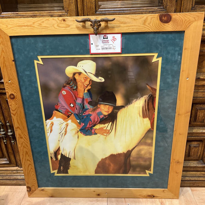 Young Cowgirls On Horse