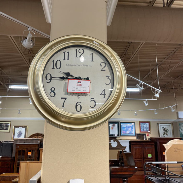 Wall Clock w/ Gold Trim