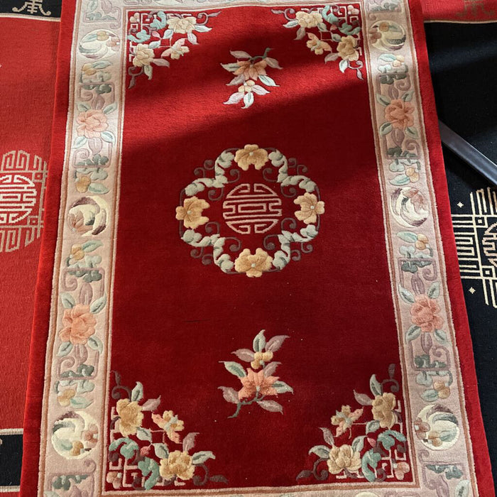 All Red & Pink Floral Rug (AKH)