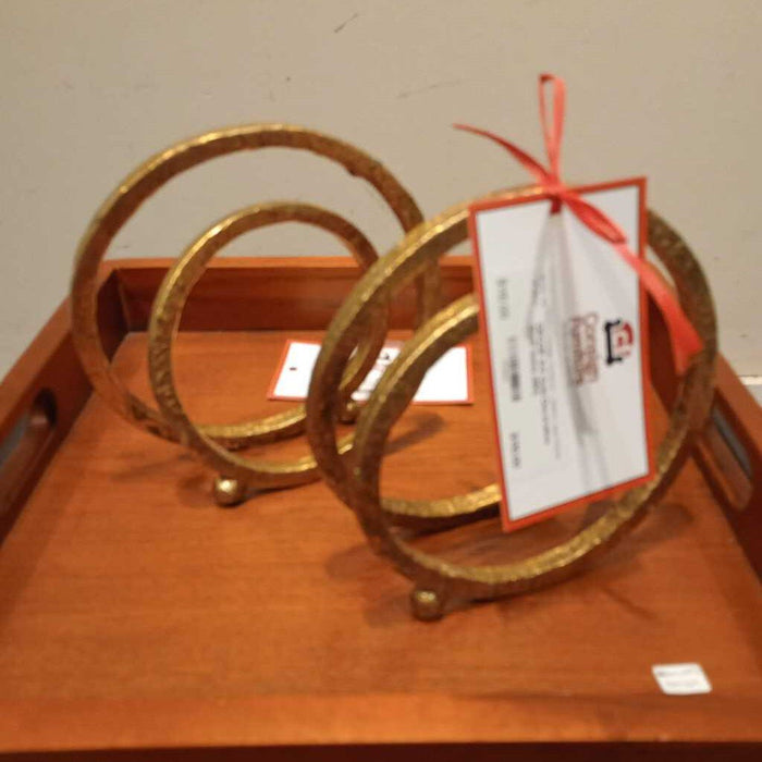 S/2 Gold Decorative Shelf Items (MH)