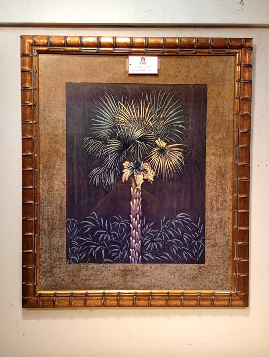 Large Framed Palm Tree Art (BLK)