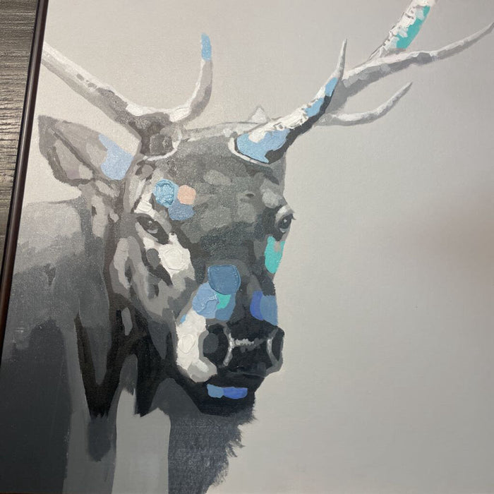 Blue + Grey Buck Canvas (44 x 56) (AKH)