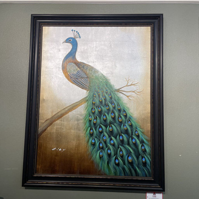 Peacock Canvas + DW Frame (44 x 56) (AKH)