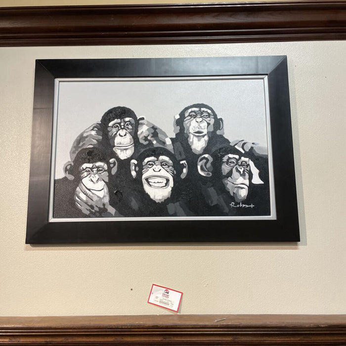 Group of 5 Chimps Canvas (32 x 44) (LLH)