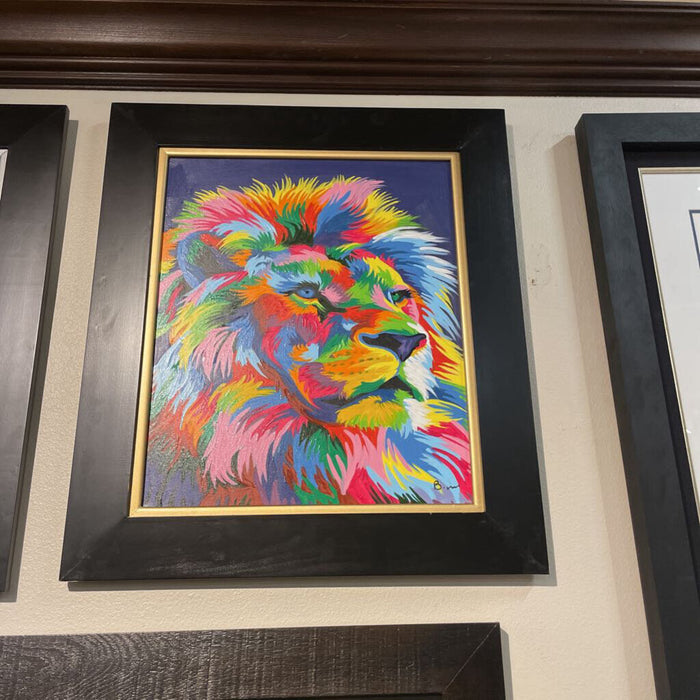 Multicolor Lion Canvas (26 x 30) (BKH)