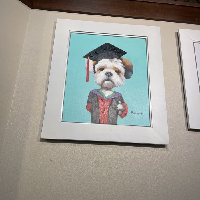 Graduating Dog Canvas (26 x 30) (BKH)