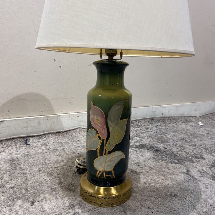 Green Table Lamp + White Shade (LC)