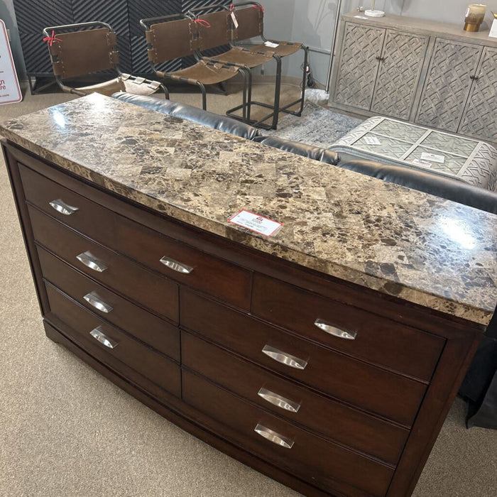 Stone Top DW Dresser W/ Mirror (ASH)