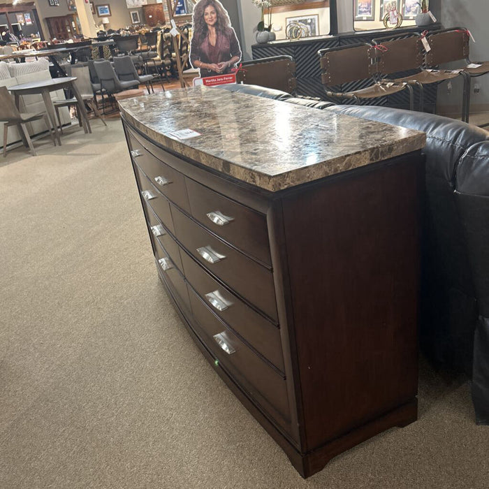 Stone Top DW Dresser W/ Mirror (ASH)