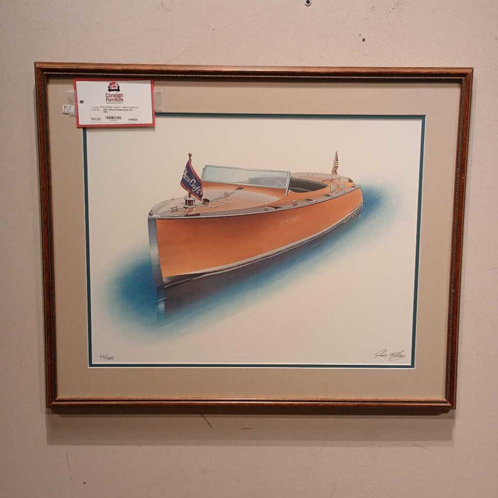 Wood Frame Boat Art (SH)