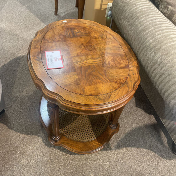 2-Tier Wood Oval End Table (MH)