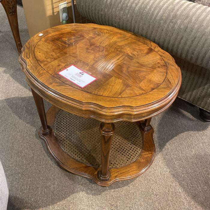 2-Tier Wood Oval End Table (MH)