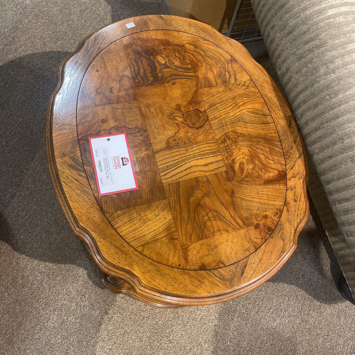 2-Tier Wood Oval End Table (MH)