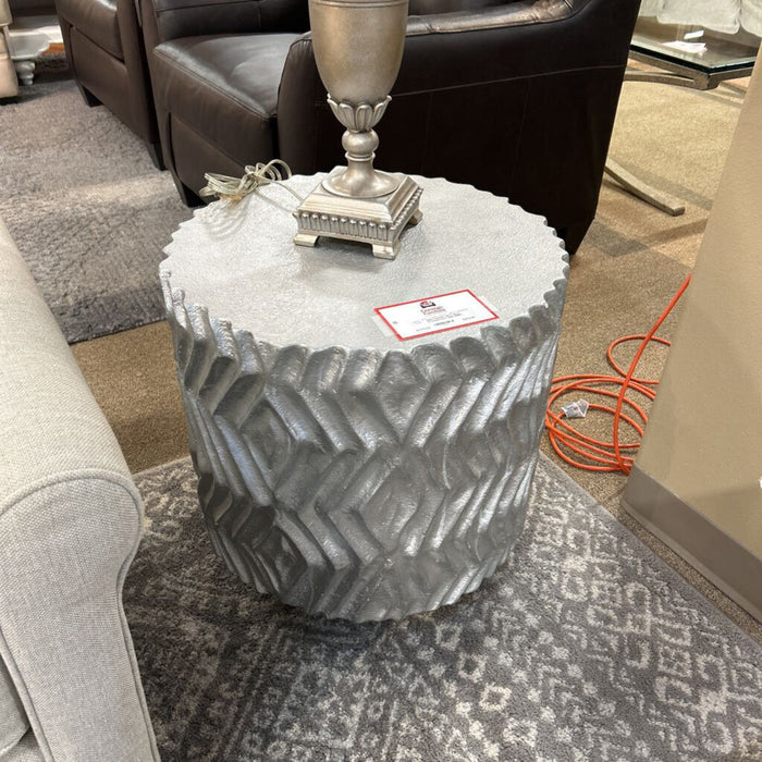 Silver Rounded End Table (BMK)