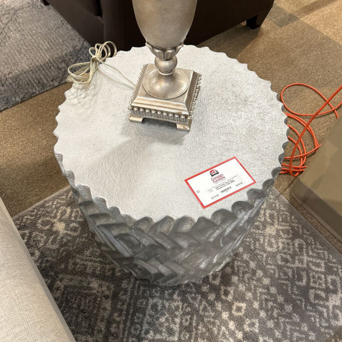 Silver Rounded End Table (BMK)