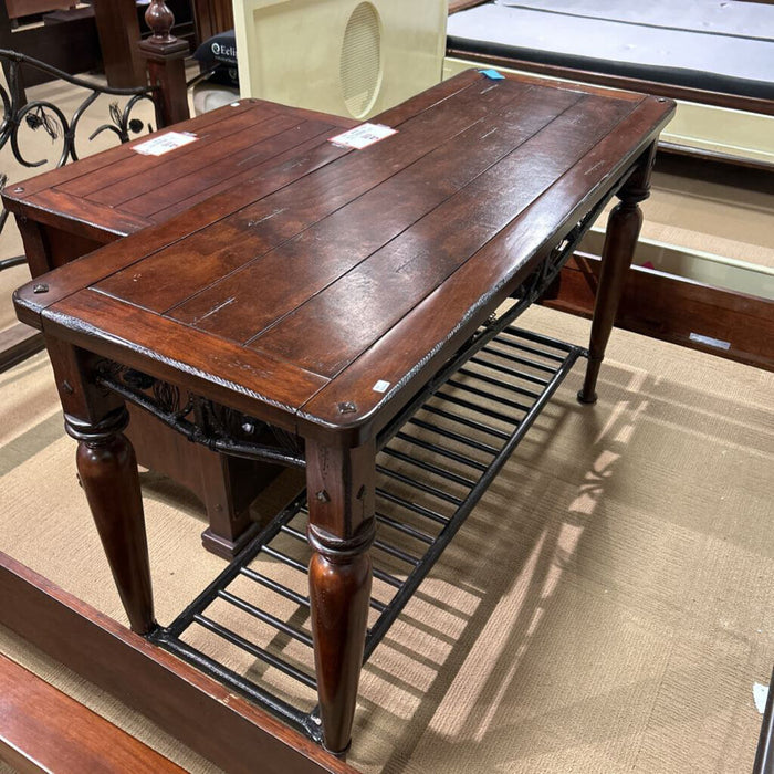 Wood/Metal Pinecone End Table (LTK)