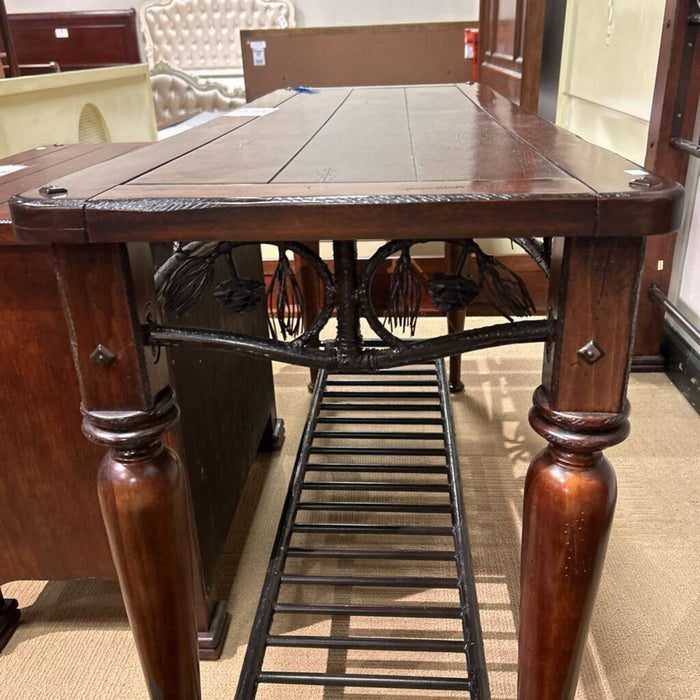 Wood/Metal Pinecone End Table (LTK)