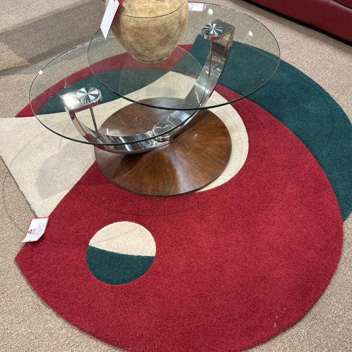 Red + Green + White Area Rug (KH)