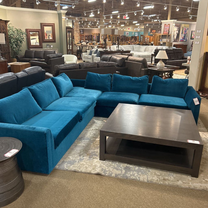 2PC Mohair Blue Sectional (ACKH)