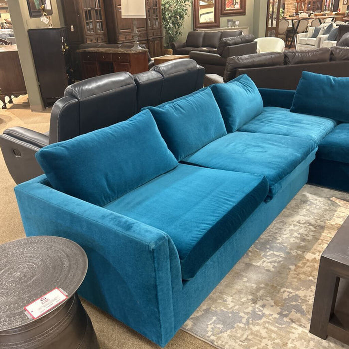 2PC Mohair Blue Sectional (ACKH)