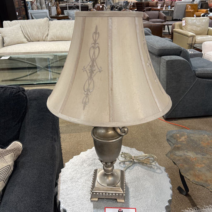 Silver Ornate Table Lamp (CI)