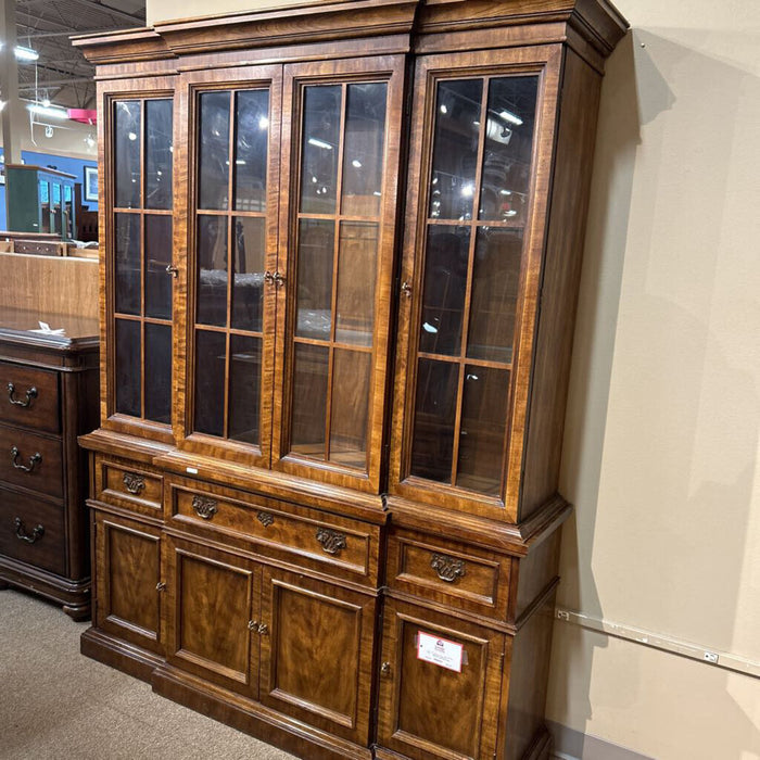 2PC Darkwood Oak Hutch