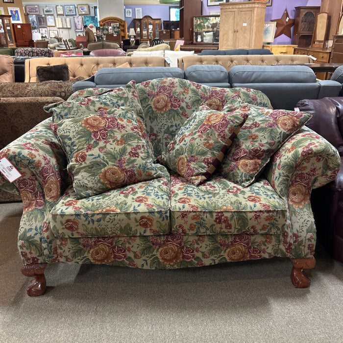 Floral Fabric Loveseat