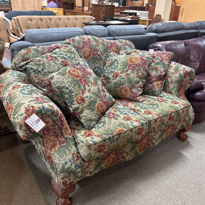 Floral Fabric Loveseat