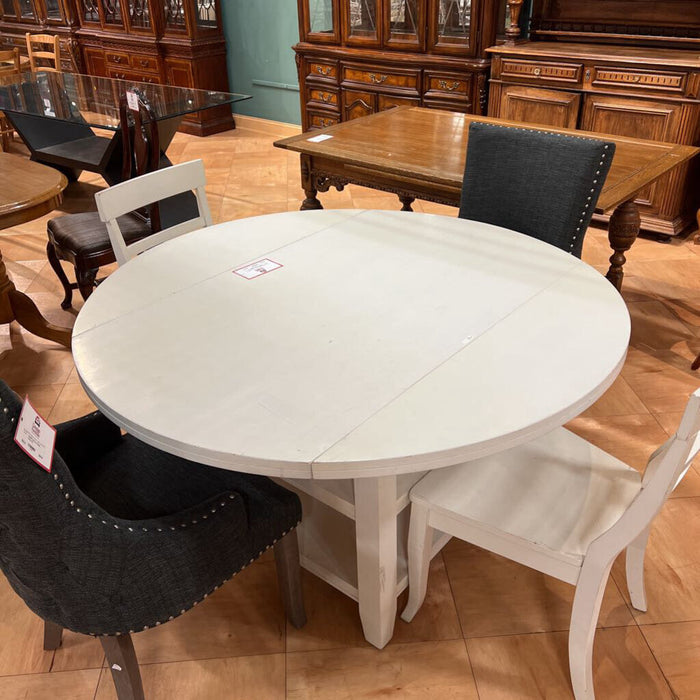 Round Drop Leaf DR Table + 2 Chairs