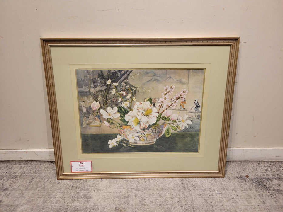 Gold Frame Floral Arrangement Art (CI)