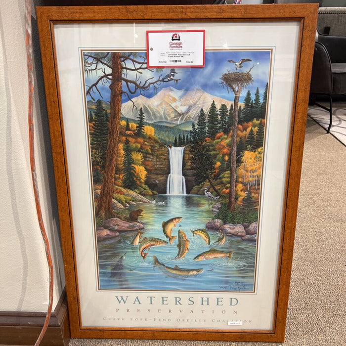 Watershed Oak Frame Artwork