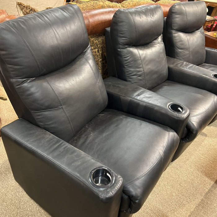 3 pc Black Theater Seat