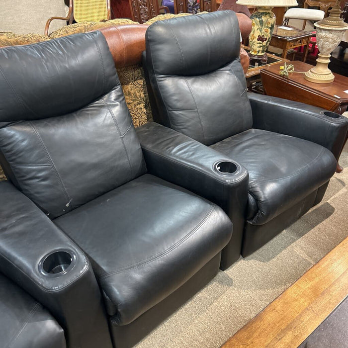 3 pc Black Theater Seat