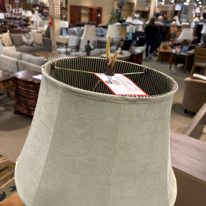 Brown Table Lamp w/ Antler Pieces