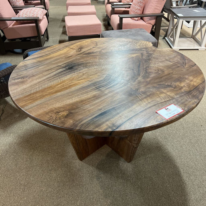 Round Walnut Table