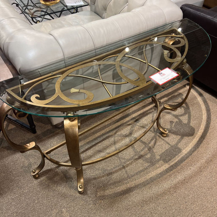 Gold Base Sofa Table