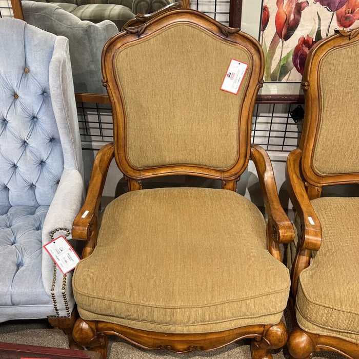 Brown Fabric Accent Chair